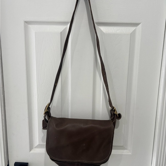 Coach Dark Brown Leather Crossbody Bag - Picture 6 of 15